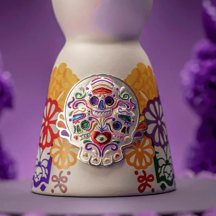 Clase Azul Tequila Día de los Muertos Limited Edition Colores 2022 with Glasses Set